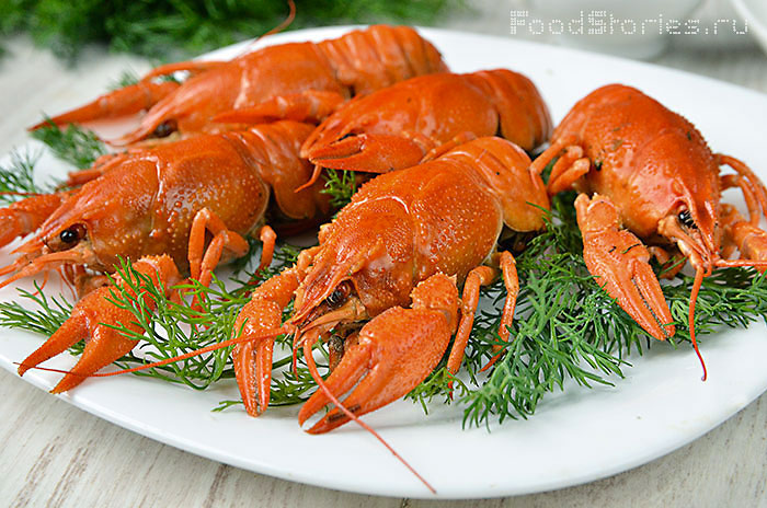 Раки с укропом